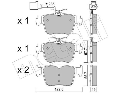 METELLI 22-1317-1 Brake Pad Set, disc brake