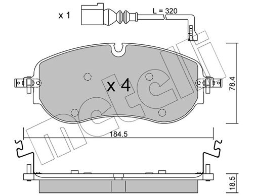 METELLI 22-1320-0 Brake Pad Set, disc brake