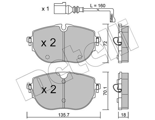 METELLI 22-1321-0 Brake Pad Set, disc brake