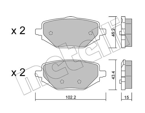 METELLI 22-1324-0 Brake Pad Set, disc brake