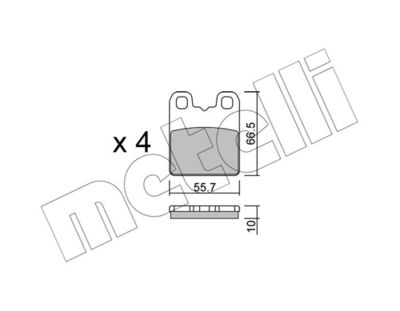 Brake Pad Set, disc brake METELLI 22-1326-0