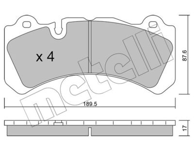 Brake Pad Set, disc brake METELLI 22-1328-0