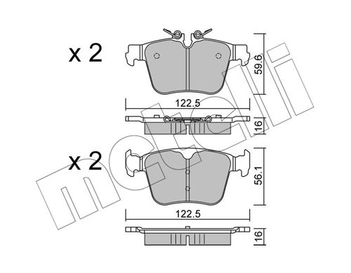 METELLI 22-1329-0 Brake Pad Set, disc brake