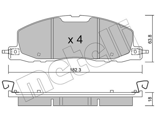 METELLI 22-1330-0 Brake Pad Set, disc brake