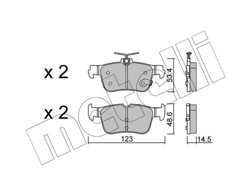 METELLI 22-1332-0 Brake Pad Set, disc brake
