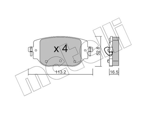 METELLI 22-1346-0 Brake Pad Set, disc brake
