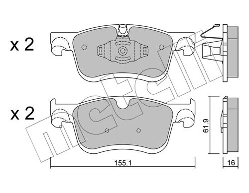 METELLI 22-1349-0 Brake Pad Set, disc brake