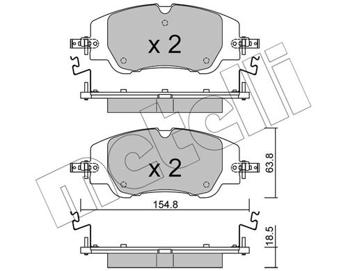 METELLI 22-1350-0 Brake Pad Set, disc brake