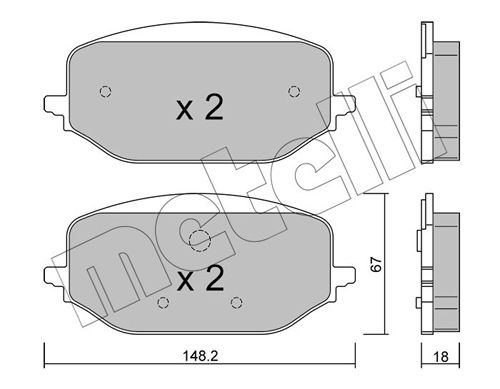 METELLI 22-1351-0 Brake Pad Set, disc brake