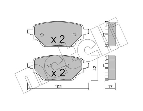 METELLI 22-1352-0 Brake Pad Set, disc brake