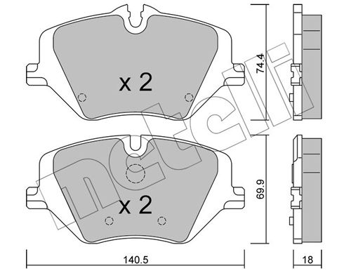 METELLI 22-1354-0 Brake Pad Set, disc brake