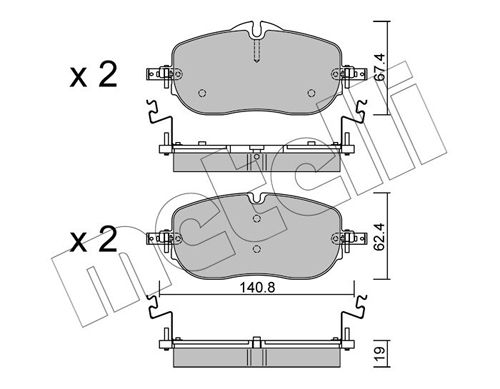 METELLI 22-1355-0 Brake Pad Set, disc brake