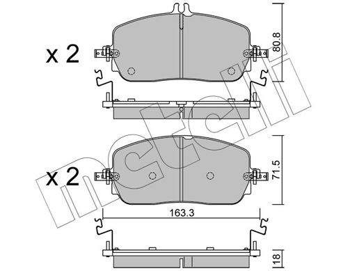 METELLI 22-1357-0 Brake Pad Set, disc brake