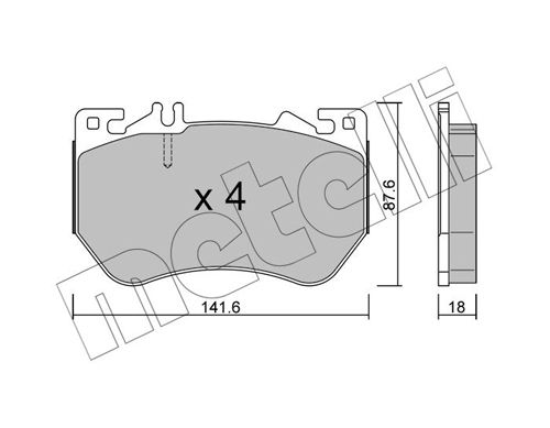 METELLI 22-1358-0 Brake Pad Set, disc brake