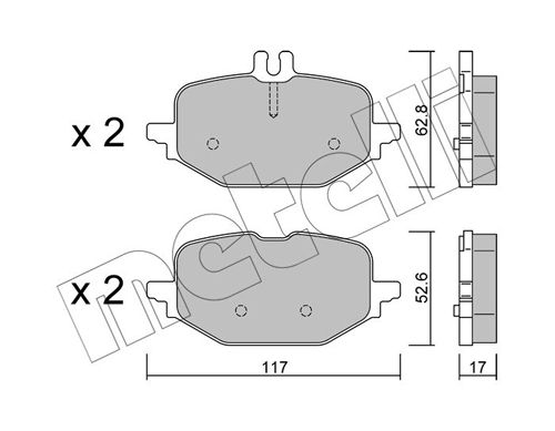 METELLI 22-1359-1 Brake Pad Set, disc brake