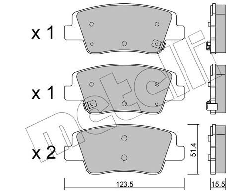 METELLI 22-1360-0 Brake Pad Set, disc brake