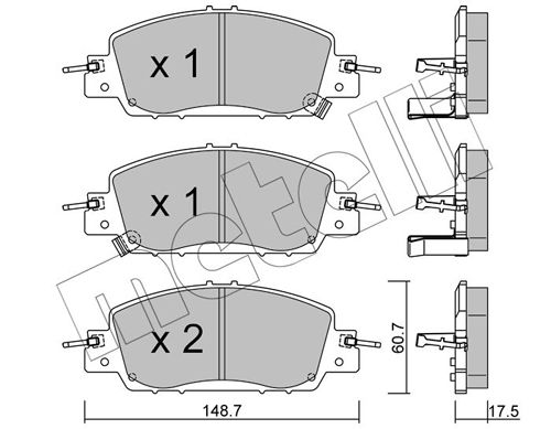 METELLI 22-1362-0 Brake Pad Set, disc brake
