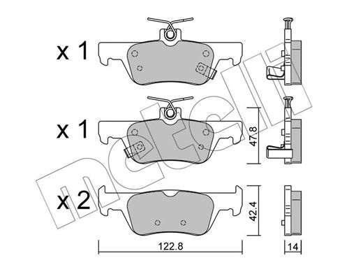 METELLI 22-1364-0 Brake Pad Set, disc brake