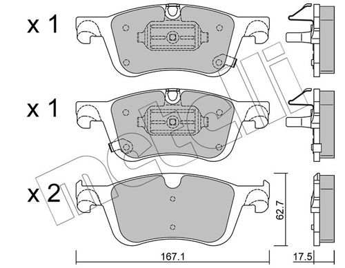 METELLI 22-1365-0 Brake Pad Set, disc brake