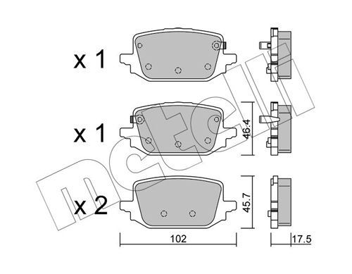 METELLI 22-1366-0 Brake Pad Set, disc brake