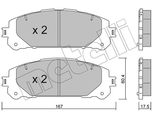 METELLI 22-1367-0 Brake Pad Set, disc brake