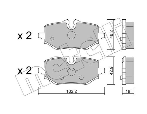 METELLI 22-1368-0 Brake Pad Set, disc brake
