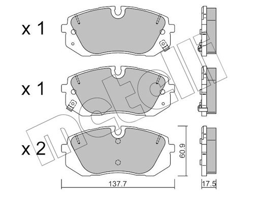 METELLI 22-1370-0 Brake Pad Set, disc brake