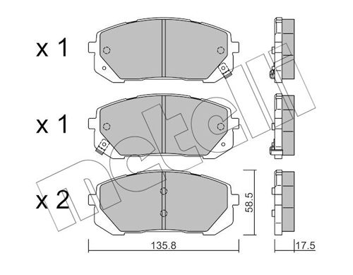 METELLI 22-1373-0 Brake Pad Set, disc brake