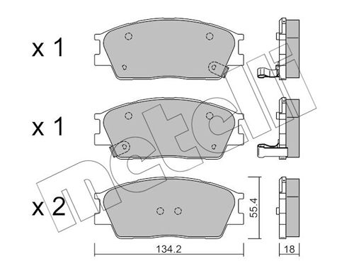 METELLI 22-1374-0 Brake Pad Set, disc brake