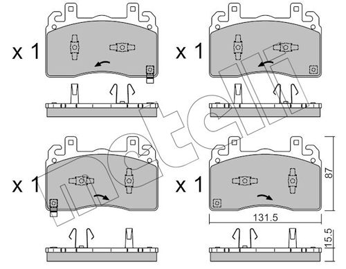 METELLI 22-1377-0 Brake Pad Set, disc brake