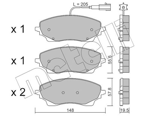 METELLI 22-1379-0 Brake Pad Set, disc brake