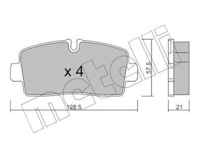 Brake Pad Set, disc brake METELLI 22-1380-0