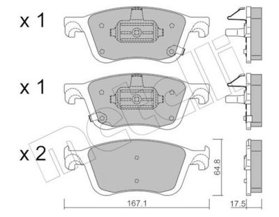 Brake Pad Set, disc brake METELLI 22-1382-0