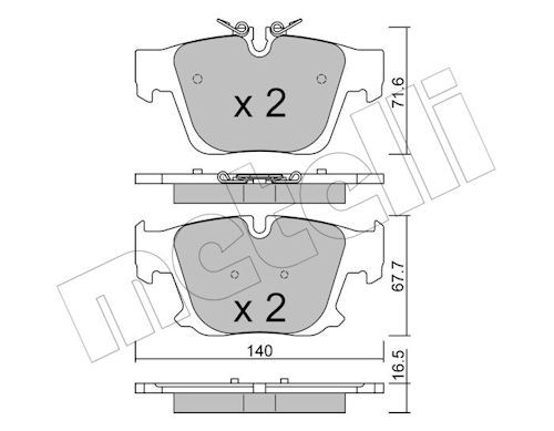 METELLI 22-1386-0 Brake Pad Set, disc brake