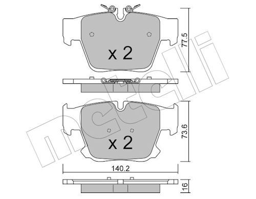 METELLI 22-1387-0 Brake Pad Set, disc brake
