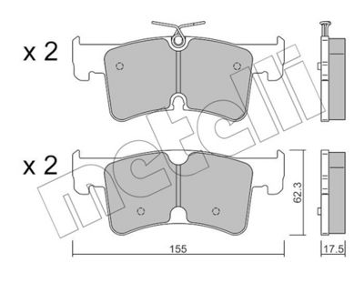 Brake Pad Set, disc brake METELLI 22-1389-0