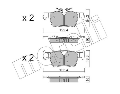 METELLI 22-1390-0 Brake Pad Set, disc brake