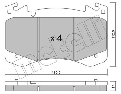 Brake Pad Set, disc brake METELLI 22-1392-0