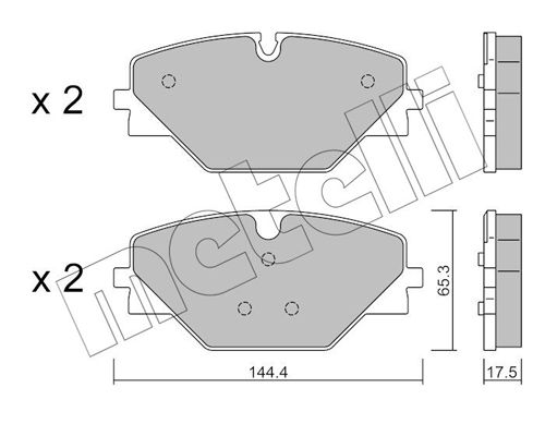 METELLI 22-1393-0 Brake Pad Set, disc brake