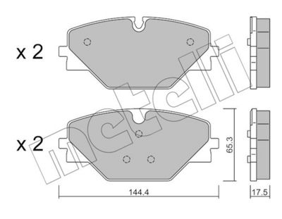 Brake Pad Set, disc brake METELLI 22-1393-0