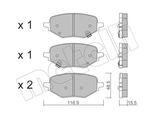 METELLI 22-1394-0 Brake Pad Set, disc brake