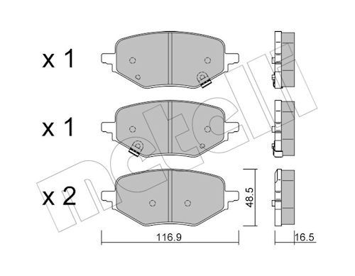 METELLI 22-1394-1 Brake Pad Set, disc brake