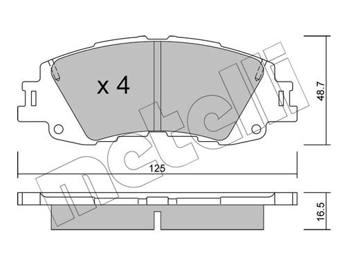 METELLI 22-1410-0 Brake Pad Set, disc brake