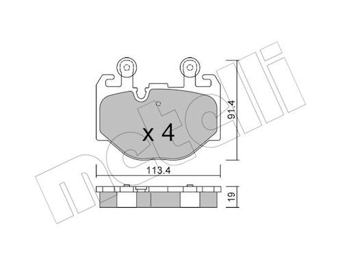 METELLI 22-1411-0 Brake Pad Set, disc brake