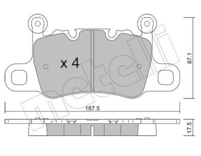 Brake Pad Set, disc brake METELLI 22-1417-0