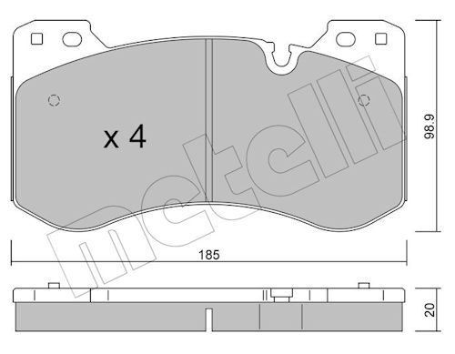 METELLI 22-1420-0 Brake Pad Set, disc brake