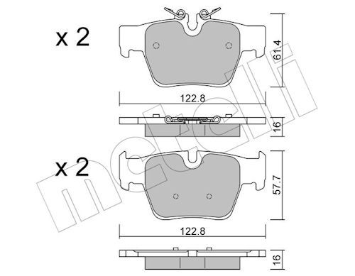 METELLI 22-1424-0 Brake Pad Set, disc brake
