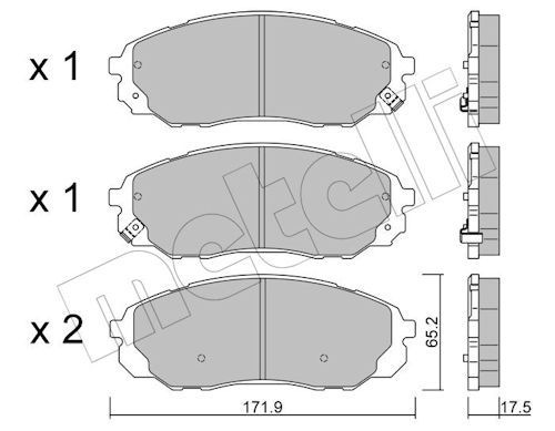 METELLI 22-1437-0 Brake Pad Set, disc brake