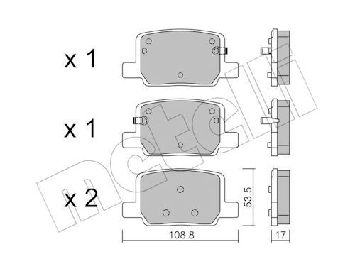 METELLI 22-1439-0 Brake Pad Set, disc brake