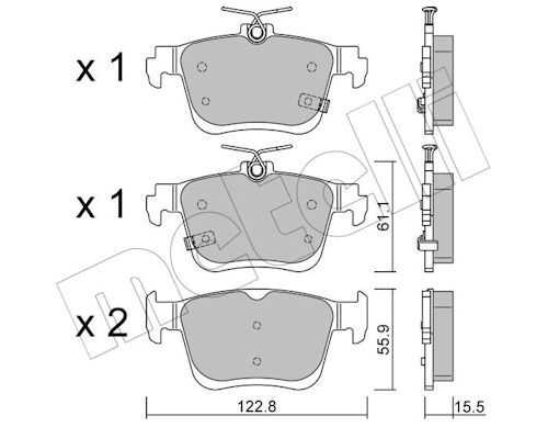 METELLI 22-1442-0 Brake Pad Set, disc brake
